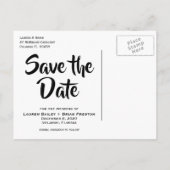 Ze zei ja Elegant Photo Save the Date Aankondigingskaart (Achterkant)