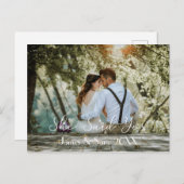 Ze zei ja, Elegant Typografie Briefkaart (Voorkant / Achterkant)