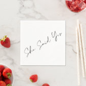 Ze zei ja, Elegant Typografie Servet (Insitu)