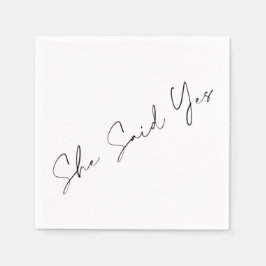 Ze zei ja, Elegant Typografie Servet