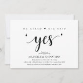 Ze zei ja, Engagement Party nodigt uit Kaart (Voorkant)