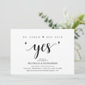 Ze zei ja, Engagement Party nodigt uit Kaart (Staand voorkant)