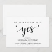 Ze zei ja, Engagement Party nodigt uit Kaart (Voorkant / Achterkant)