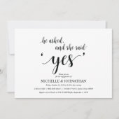 Ze zei ja, Engagement Party nodigt uit Kaart (Voorkant)