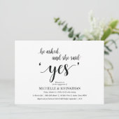 Ze zei ja, Engagement Party nodigt uit Kaart (Staand voorkant)