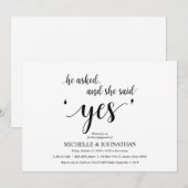 Ze zei ja, Engagement Party nodigt uit Kaart (Voorkant / Achterkant)