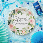 Ze zei ja Floral Engagement Party Paper Bord (Feest)