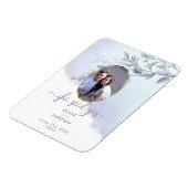 Ze zei ja Floral Oval Save the Date Magneet (Linkerzijde)