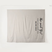 Ze zei ja foto booth Verloving achtergrond Wandkleed (Voorkant (horizontaal))