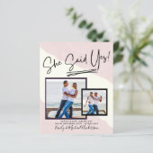 Ze zei ja - Foto Engagement Party nodigde uit (Staand voorkant)