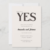 Ze zei ja Foto Engagement Party uitnodigen Kaart (Voorkant)