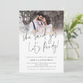 Ze zei ja: "Foto Overlay Engagement" Kaart (Staand voorkant)