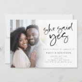 Ze zei ja: "Foto Overlay Engagement" Kaart (Voorkant)