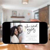 Ze zei ja: "Foto Overlay Engagement" Kaart