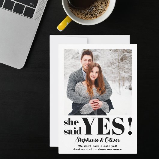 Ze zei ja Foto Verloving aankondiging