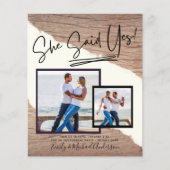 Ze zei ja - Fotokort Engagement Feest Uitnodiging (Voorkant)