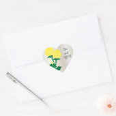 Ze zei ja | Gele rozen Hart Sticker (Envelop)