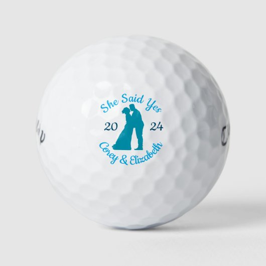 Ze zei ja gepersonaliseerde namen golfballen (Voorkant)
