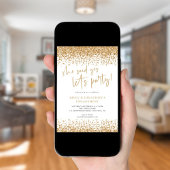 Ze zei ja Gold Glitter Borders Verloving Kaart