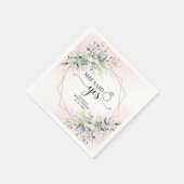 Ze zei ja Greenery Geometric Vrijgezellenfeest Nap Servet (Hoek)