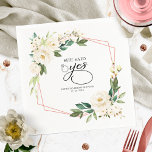 Ze zei ja Greenery Geometric Vrijgezellenfeest Servet<br><div class="desc">Ze zei ja Greenery Geometric Vrijgezellenfeest Napkins</div>