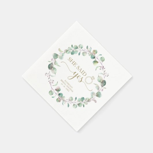 Ze zei ja groen eucalyptus Vrijgezellenfeest dutje Servet (Hoek)