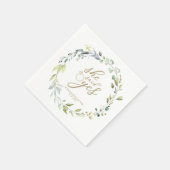 Ze zei ja groen eucalyptus Vrijgezellenfeest Servet (Hoek)