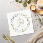 Ze zei ja groen eucalyptus Vrijgezellenfeest Servet<br><div class="desc">Ze zei ja groen eucalyptus Vrijgezellenfeest servetten</div>