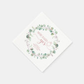 Ze zei ja groen eucalyptus Vrijgezellenfeest Servet (Hoek)