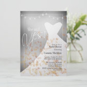 Ze zei ja Herfst Bridal . Kaart (Staand voorkant)