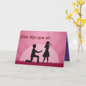 Ze zei ja, in het Spaans Kaart (Gele Bloem)