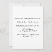 Ze zei ja in Photo Arch Engagement Party Modern Kaart (Achterkant)