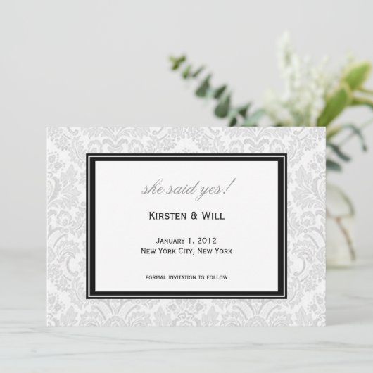 ze zei ja! kaart (Staand voorkant)