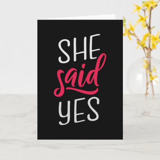 Ze zei ja kaart (Gele Bloem)