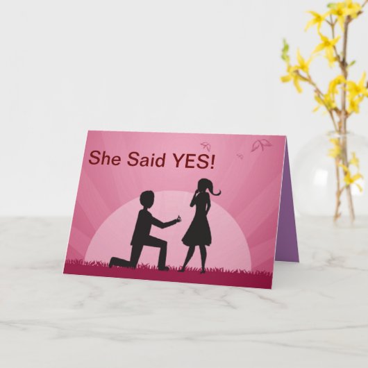 Ze zei ja! kaart (Gele Bloem)