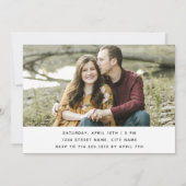 Ze zei ja kalligrafie 2 foto verlovingsfeest kaart (Achterkant)