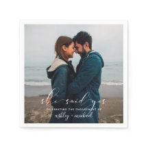 Ze zei ja kalligrafie verlovingsfeestfoto