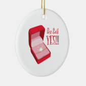 Ze zei ja! keramisch ornament (Rechts)