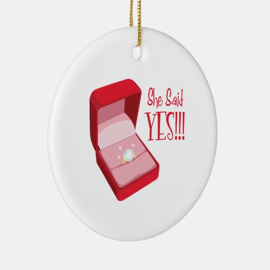 Ze zei ja! keramisch ornament (Rechts)