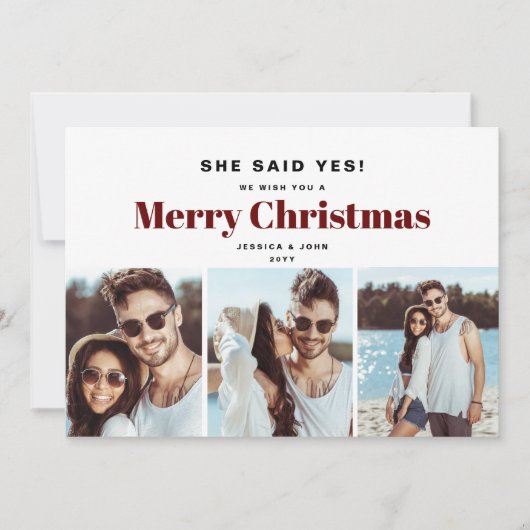 Ze zei ja kerst Verloving Aankondiging (Voorkant)