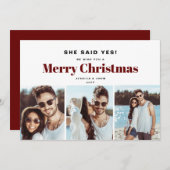 Ze zei ja kerst Verloving Aankondiging (Voorkant / Achterkant)
