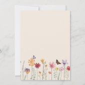 Ze zei ja, kleurrijke Wildflower Engagement Party Kaart (Achterkant)