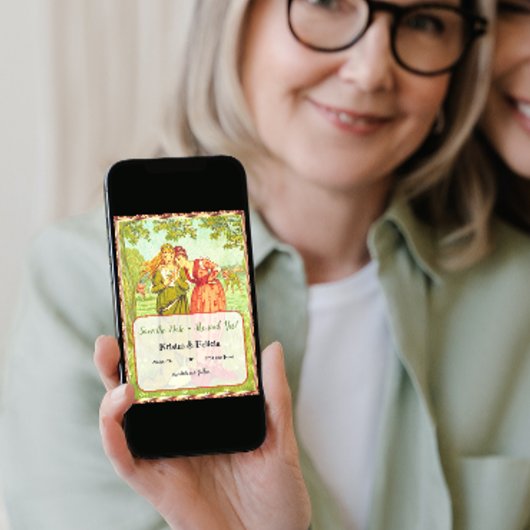 Ze zei ja  LGBTQ Save the date card Kaart