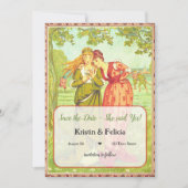 Ze zei ja  LGBTQ Save the date card Kaart (Voorkant)