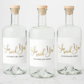 Ze zei ja likeurfles etiket (Flessen)