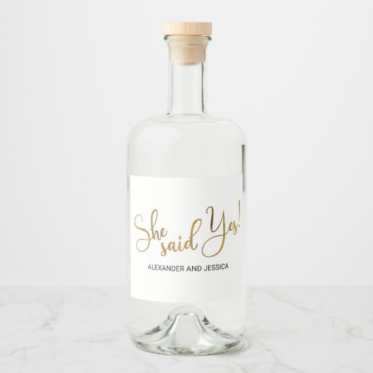 Ze zei ja likeurfles etiket (Voorkant)