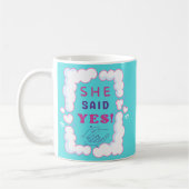 Ze zei ja man vrouw aankondiging koffiemok (Links)