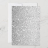 ZE ZEI JA Modern Glitter Silver Vrijgezellenfeest Kaart (Achterkant)