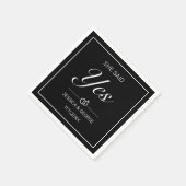 Ze zei ja modern minimalistisch zwart servet (Hoek)