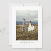 Ze zei ja modern script foto engagement kaart (Achterkant)